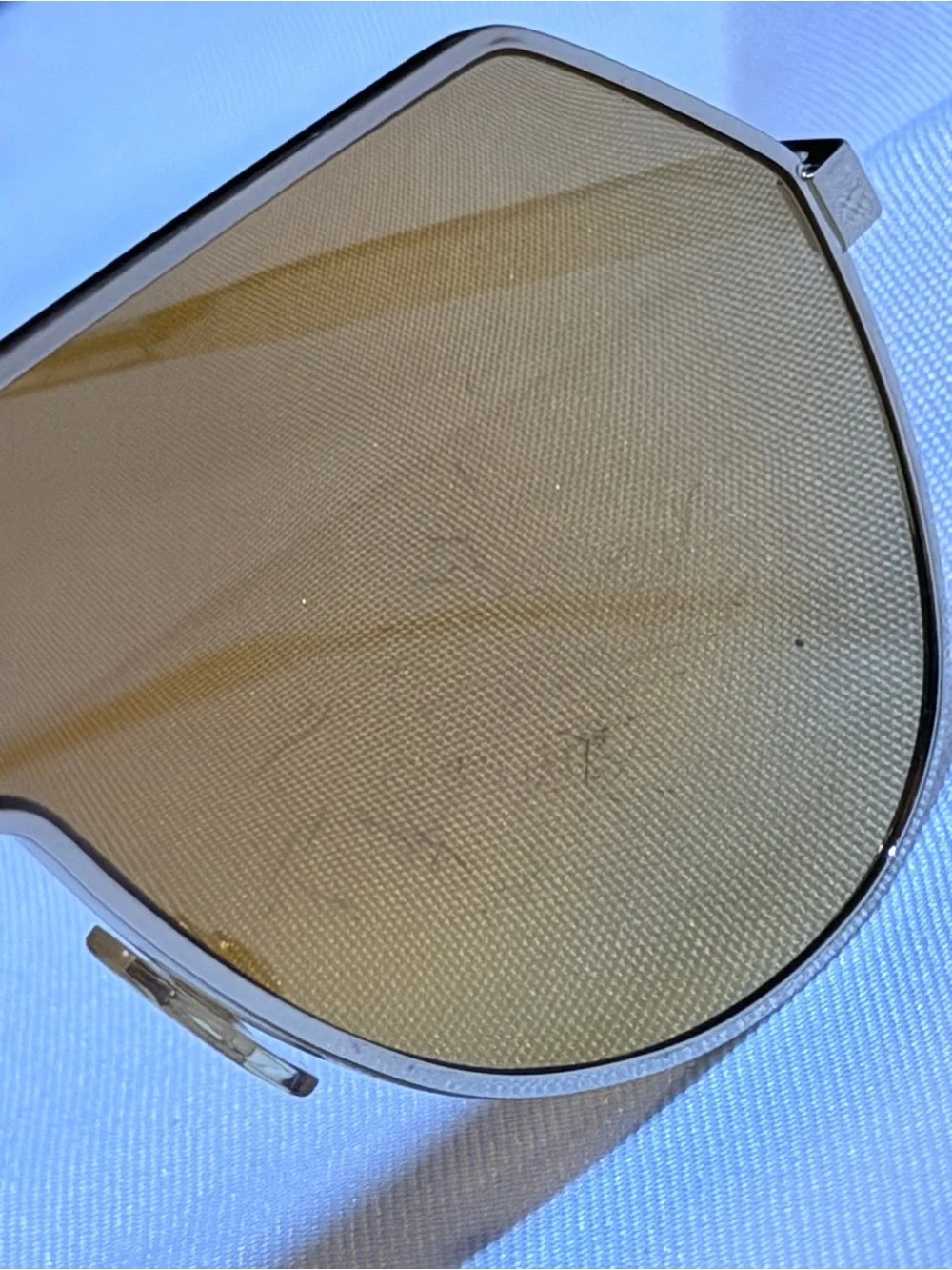 Dolce & Gabbana DG2221 498/7P Shield Sunglasses Gold Italy 145 Authentic